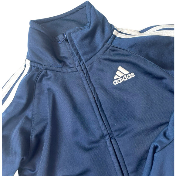 ADIDAS Baby Tricot Tracksuit Boys Size 18M Blue White Jacket Pants Kids Set - Picture 2 of 10